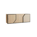 Modern Minimalist Wooden Sideboard with Geometric Design